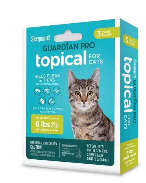 Sergeant’s GUARDIAN® PRO Flea &amp; Tick Topical for Cats 3 Ct