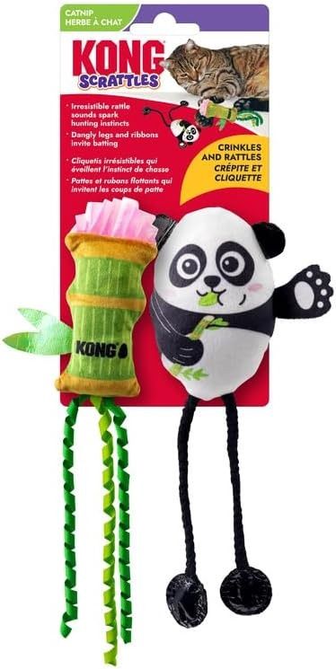Kong Scrattles Panda Cat Toy 2pck