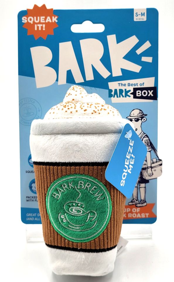 Bark Cup Of Bark Roast Multicolor Coffee Plush Dog Toy All Sizes