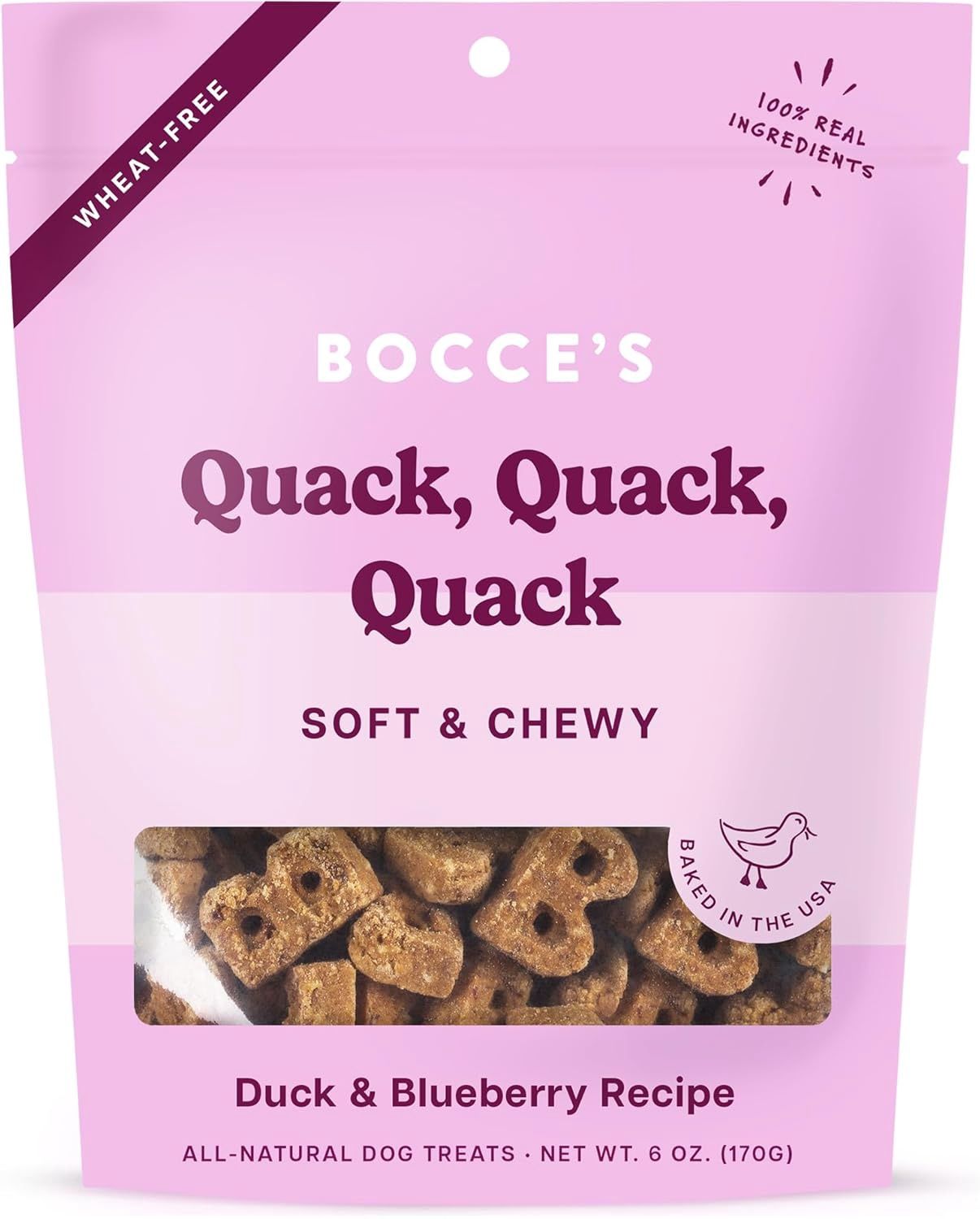 Bocce's Bakery Quack,Quack Quack- Duck 6 oz