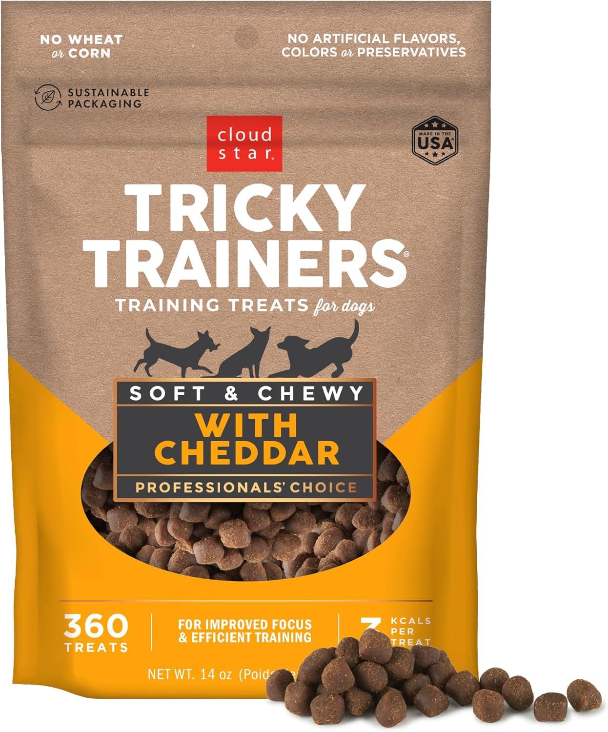 Cloud Star Chewy Tricky Trainers Cheddar 5 oz.