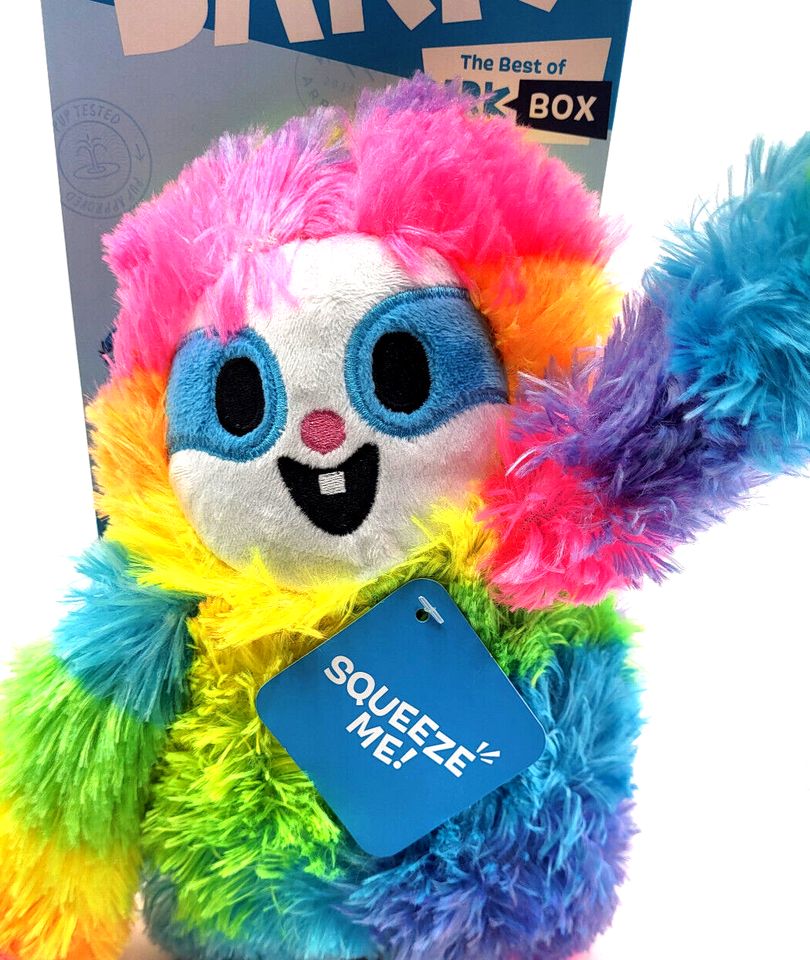 Bark Good Vibes Gary Sloth Plush Dog Toy Rainbow