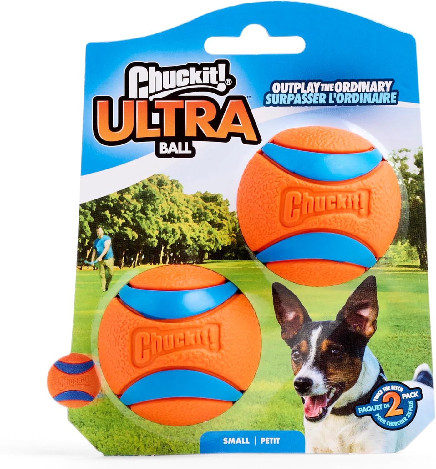 Chuckit! Ultra Dog Toy Ball Bounces  Small 2pk