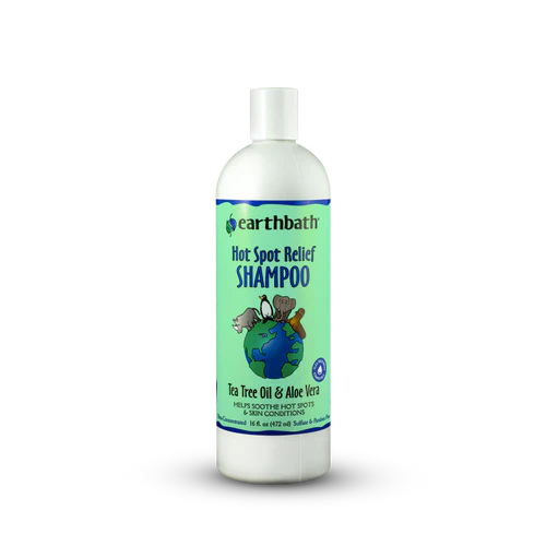 Earthbath Hot Spot Relief Shampoo, Tea Tree &amp; Aloe Vera 16oz