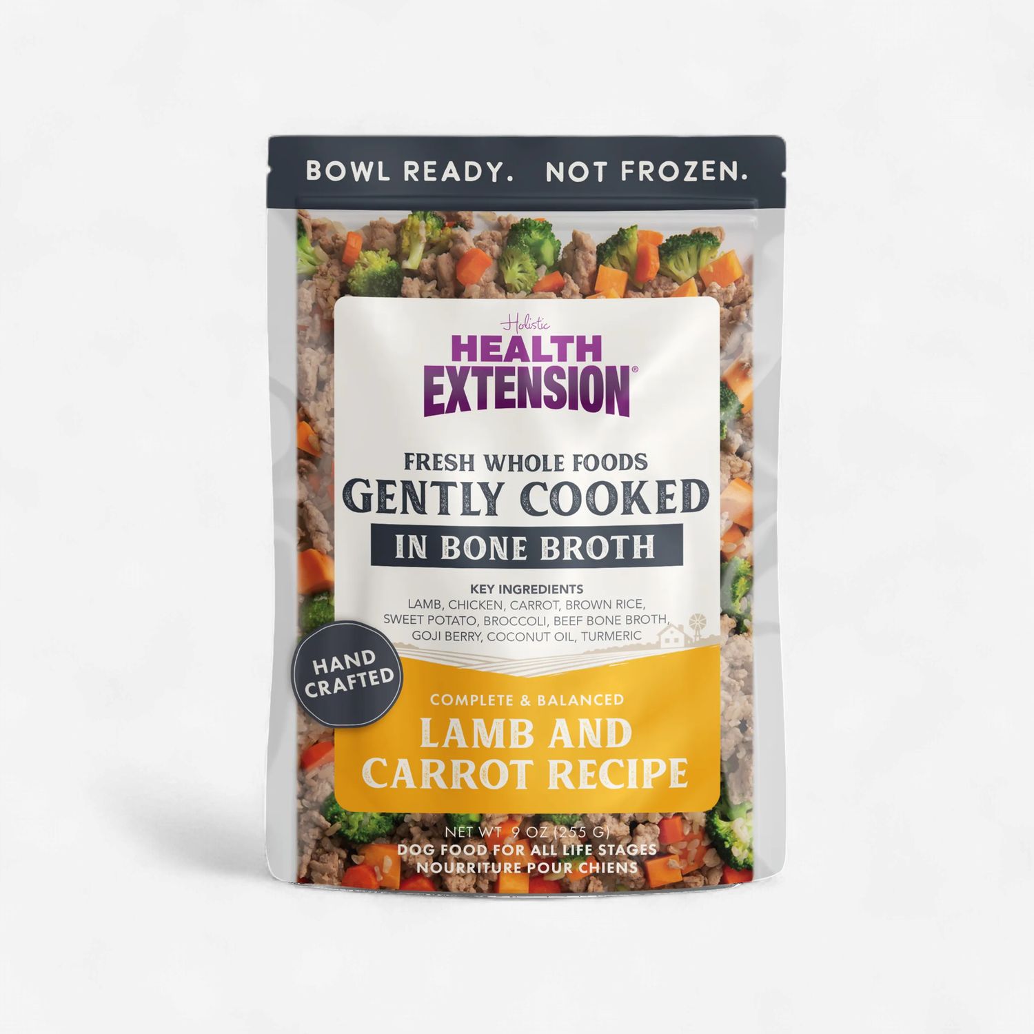 Health Extension Gently Cooked Lamb &amp; Carrot Recipe Pouches for Dogs 9 oz