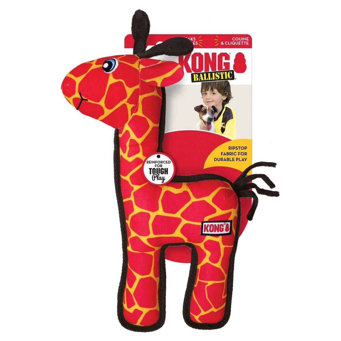 Kong  Ballistic Dog Toy Giraffe MD/LG
