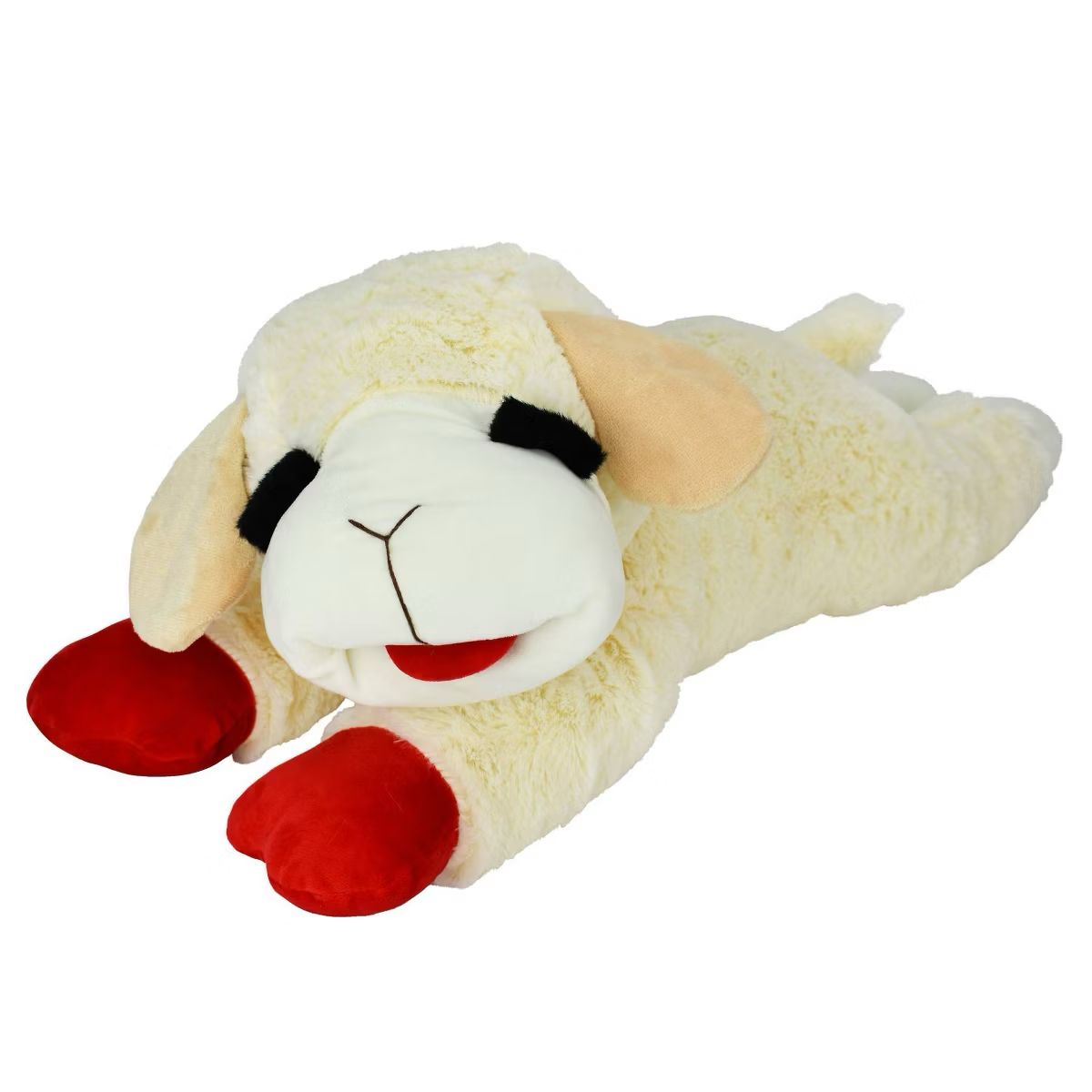 Multipet Jumbo Lamb Chop Dog Interactive Plush Toy 24"