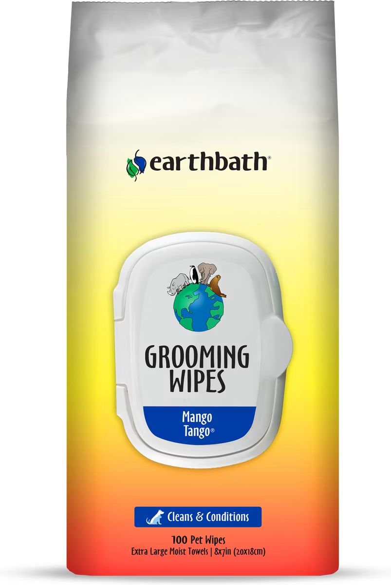 Earthbath Grooming Wipes, Mango Tango soft-sided 100ct