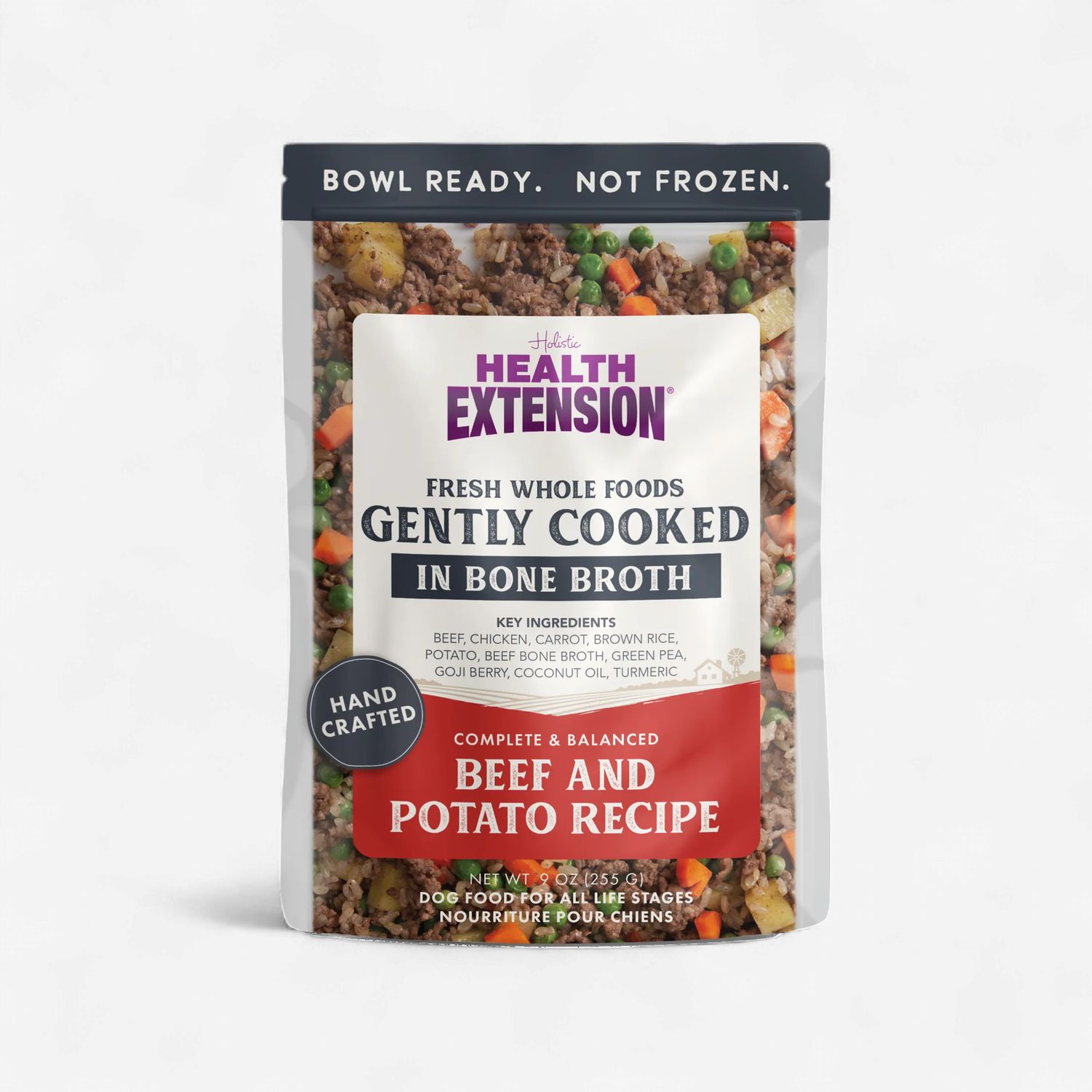Health Extension Gently Cooked Beef &amp; Potato Recipe Pouches for Dogs 9 oz