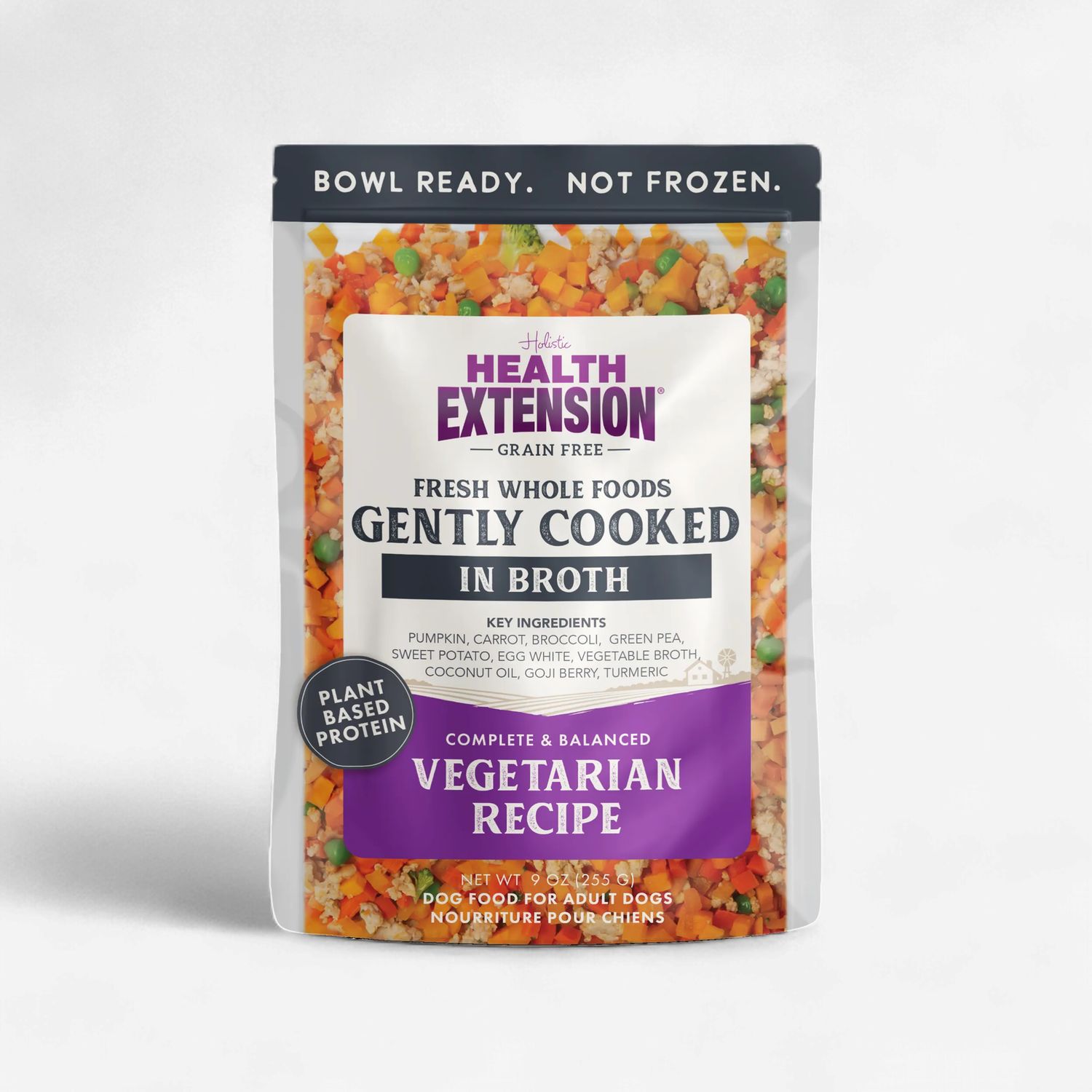 Health Extension Gently Cooked Grain Free Vegetarian Recipe 9oz Pouches for Dogs