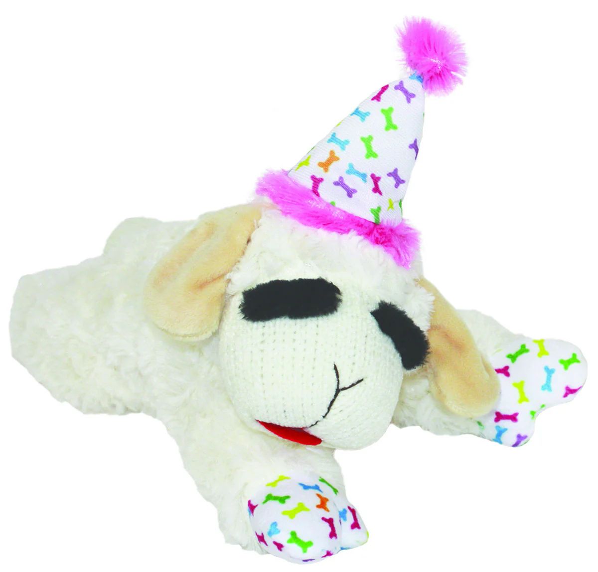 Multipet Lamb Chop w/Birthday Hat Pink