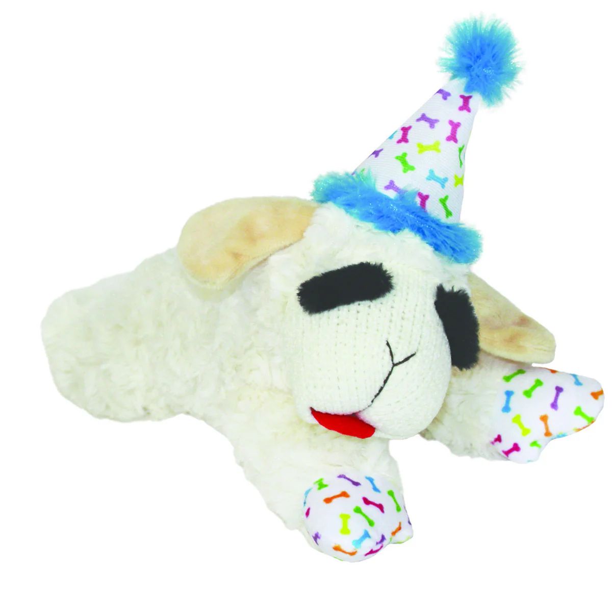 Multipet Lamb Chop w/Birthday Hat Blue