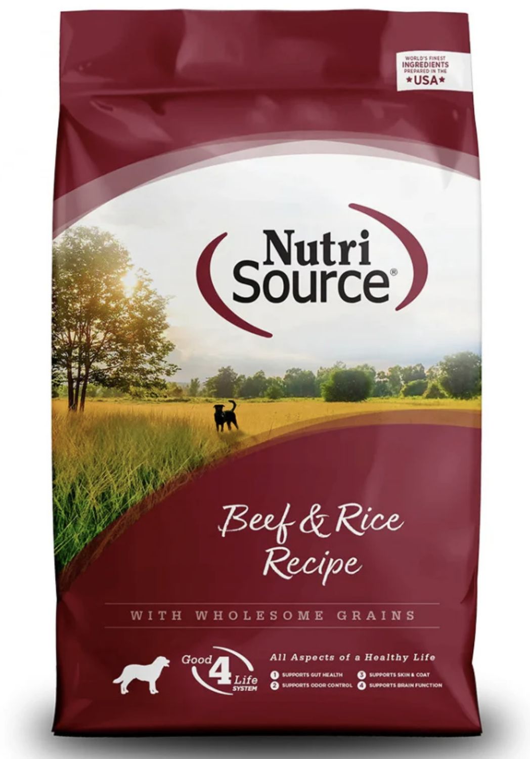 NutriSource Beef &amp; Brown Rice with Wholesome Grains Dry Dog Food, 12-lb