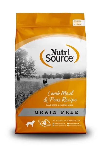 NutriSource Lamb Meal &amp; Peas Recipe Grain Free Dog Food 12-lb