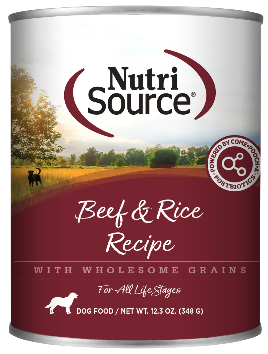 NutriSource Beef &amp; Rice Dog Canned