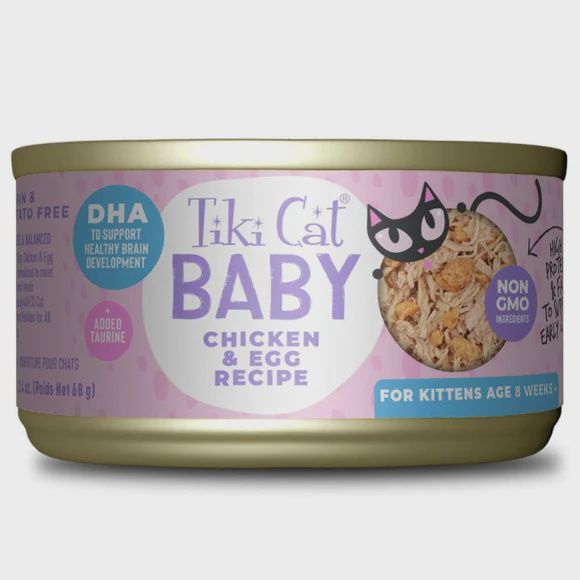 Tiki Cat Baby Chicken &amp; Egg Grain-Free Wet Food for Kittens