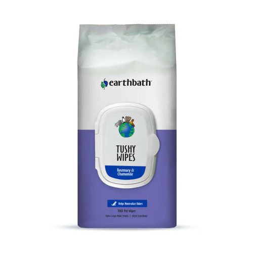 Earthbath Tushy Wipes, Rosemary &amp; Chamomile 100CT