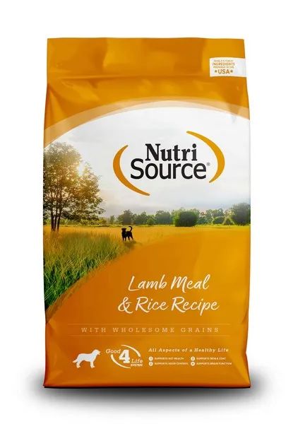 NutriSource Lamb Meal &amp; Peas Recipe Grain Free Dog Food 4 lb