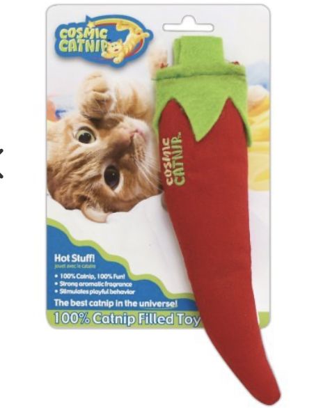 OurPets Cosmic Catnip Filled Chili Pepper 'Hot Stuff' Cat Toy Red