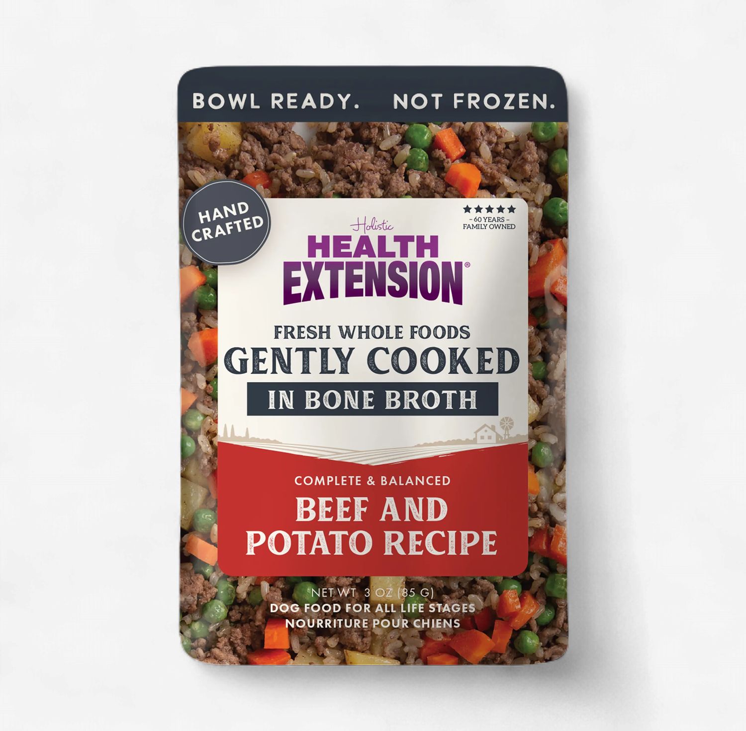 Health Extension Gently Cooked Beef &amp; Potato Recipe Pouches for Dogs 3 oz