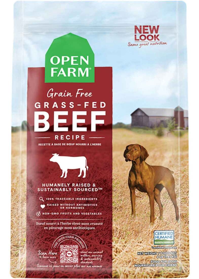 Open Farm Grass-Fed Beef Grain Free Kibble For Dogs 11lb Bag