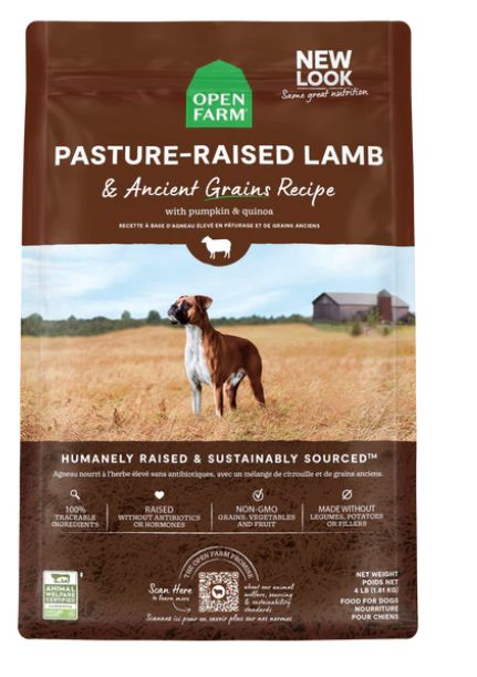 Open Farm Pasture-Raised Lamb &amp; Ancient Grains Recipe Dry Dog Food, 22 Pounds