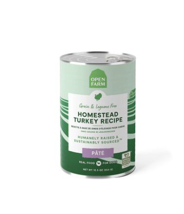 Open Farm Grain-Free Homestead Turkey Pate Recipe Canned Dog Food
