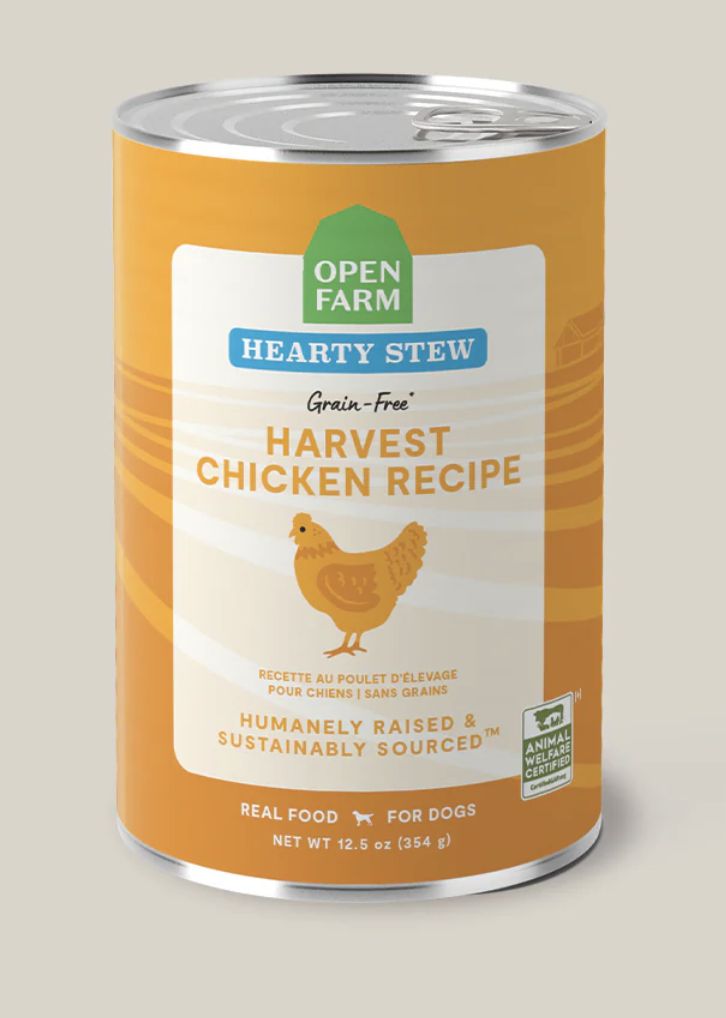 OPEN HRTY STW CKN DOG 12/12.5Z  HARVEST