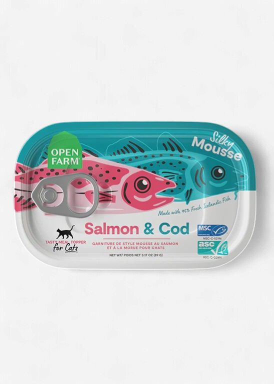 Open Farm Silky Mousse Salmon &amp; Cod Wet Cat Food Topper