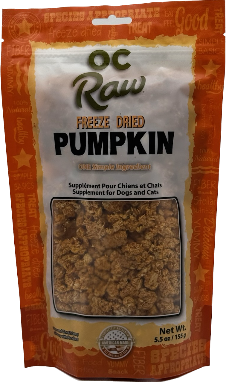 OC RAW FD Pumpkin 5.5 oz Freeze Dried
