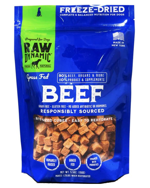 RAW DYNAMIC FD DOG FOOD BEEF 5.5 OZ