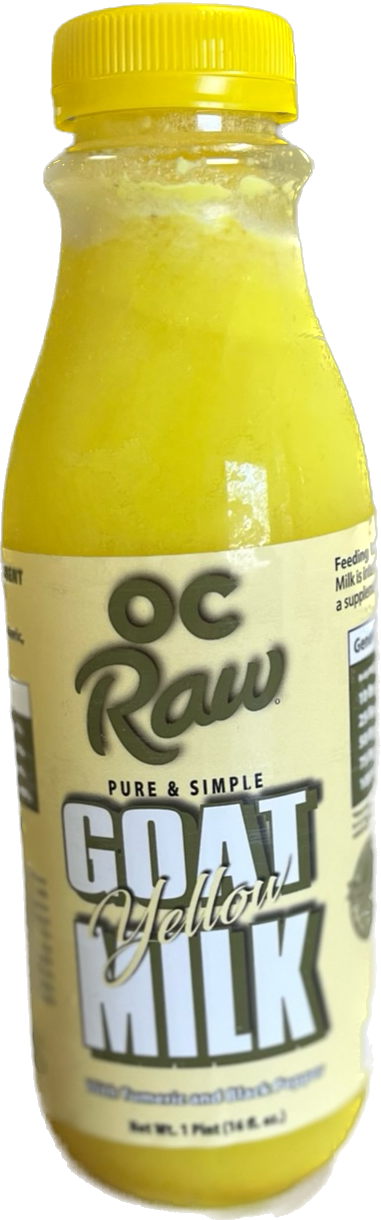 OC RAW FRZN PURE AND SIMPLE YELLOW GOAT MILK ~ 16 FL.OZ. PINT