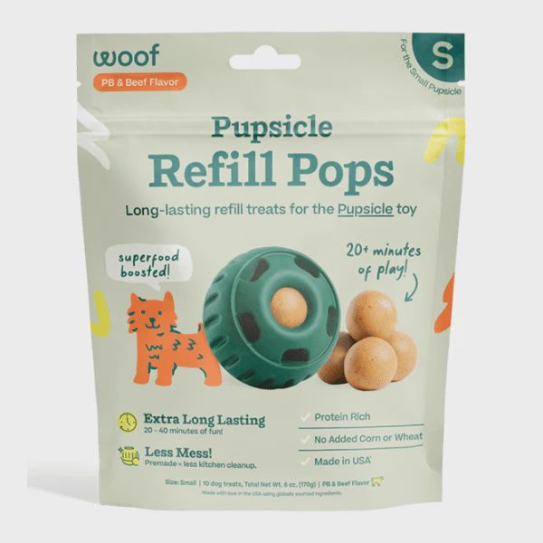 Woof Pupsicle Pops Beef Flavor Dog Treats, Small, 10-count, 6-oz