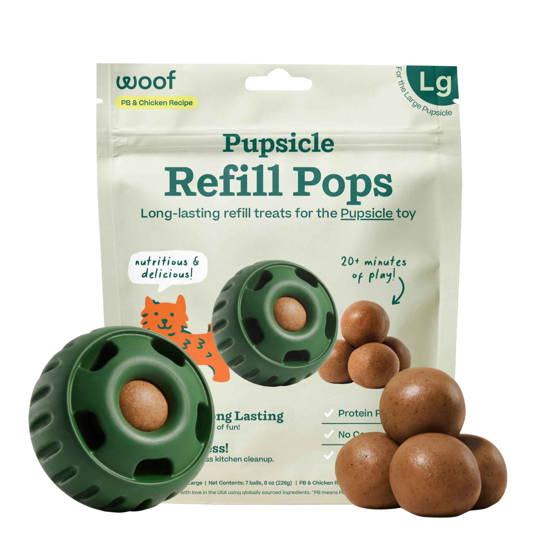 Woof Dog Treat Pupsicle Pops LARGE 8OZ
