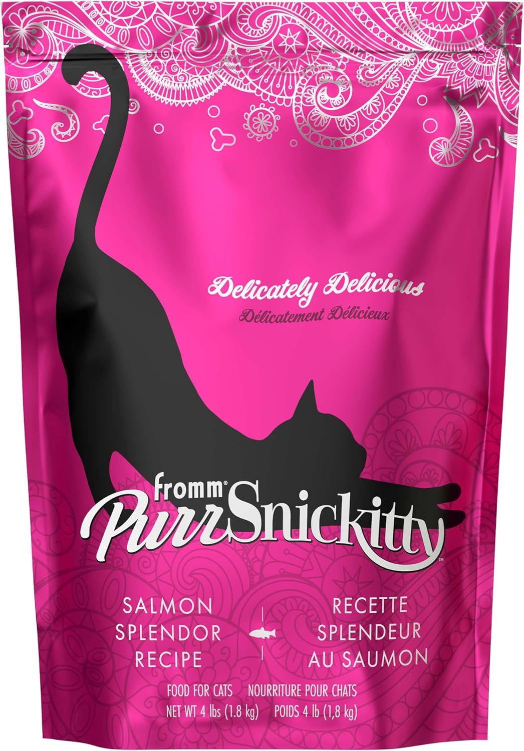 Fromm PurrSnickitty Salmon Splendor Cat Food - Premium Dry Cat Food for All Life Stages - Salmon Recipe - 4 lb