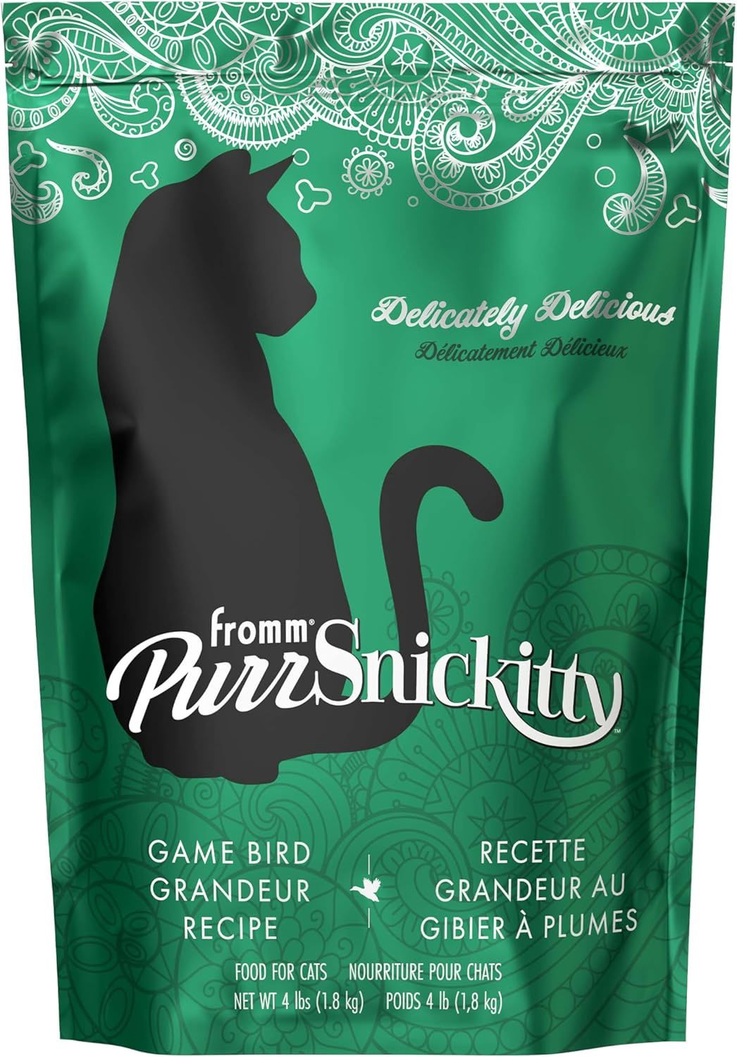 Fromm PurrSnickitty Game Bird Grandeur Cat Food - Premium Dry Cat Food for All Life Stages - Turkey Recipe - 4 lb