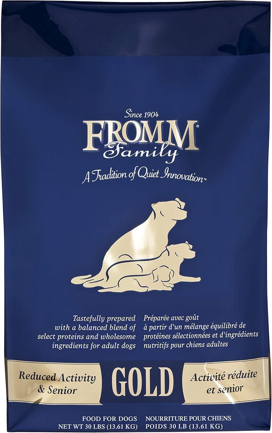 Fromm Reduced Activity Senior Gold Premium Dog Food - Senior Dry Dog Food for Medium &amp; Small Breeds - Chicken Recipe - 30 lb