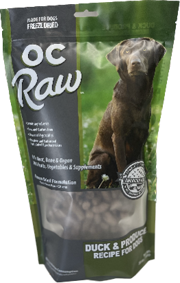 OC RAW FD Dog Grain Free Freeze-dried Meaty Rox Duck &amp; Produce 5.5oz