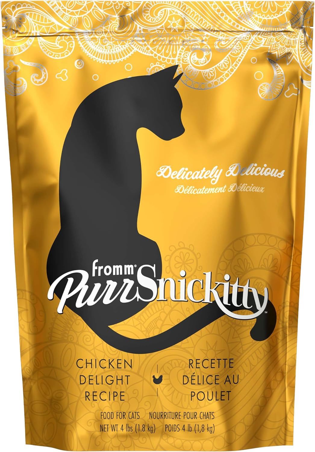 Fromm PurrSnickitty Chicken Delight Cat Food - Premium Dry Cat Food for All Life Stages - Chicken Recipe - 4 lb