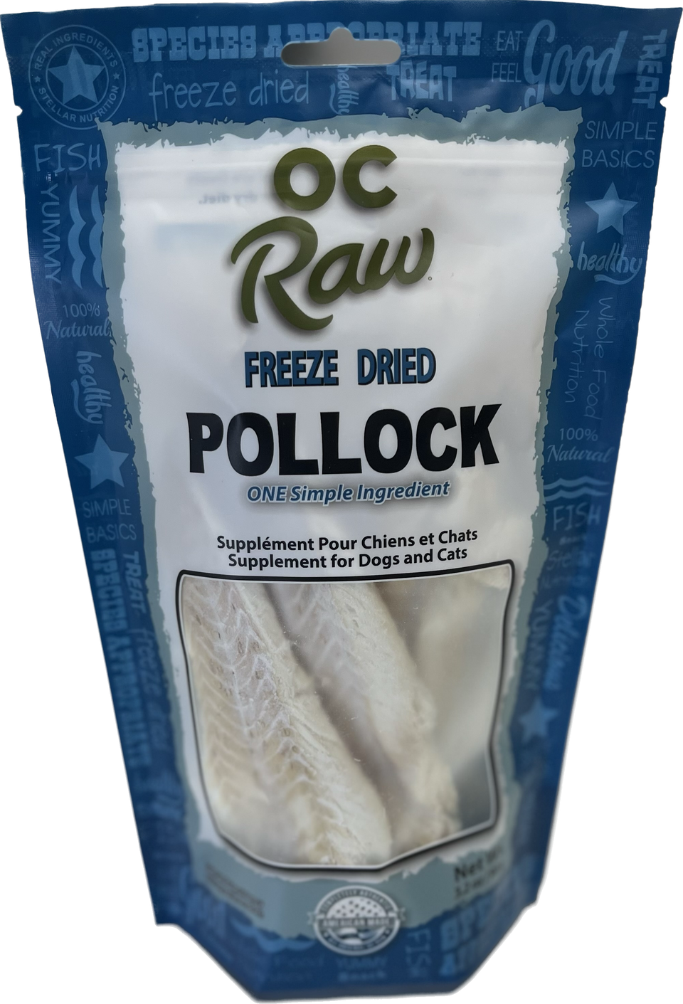 OC RAW FD TREATS Pollock Fillet Treats 3.2oz