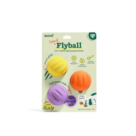 Woof Dog Toy Forager Flyball 3 Pack
