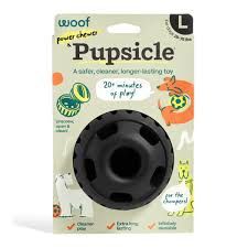 Woof Pupsicle Frozen Treat Dog Toy Power Chewer Large Black