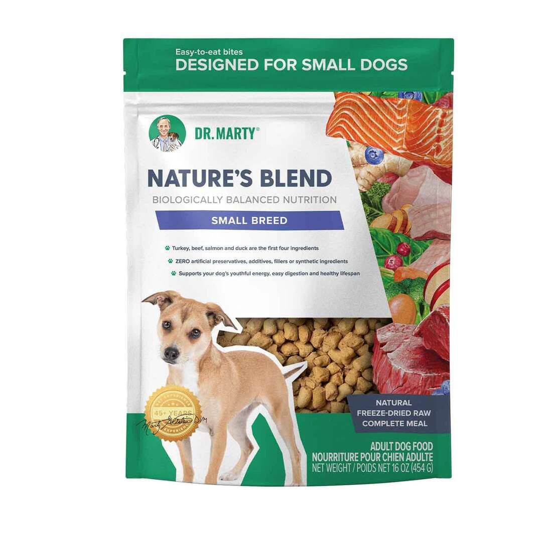 Dr. Marty Nature's Blend Premium Freeze-Dried Small Breed Dog Food, 16 Oz