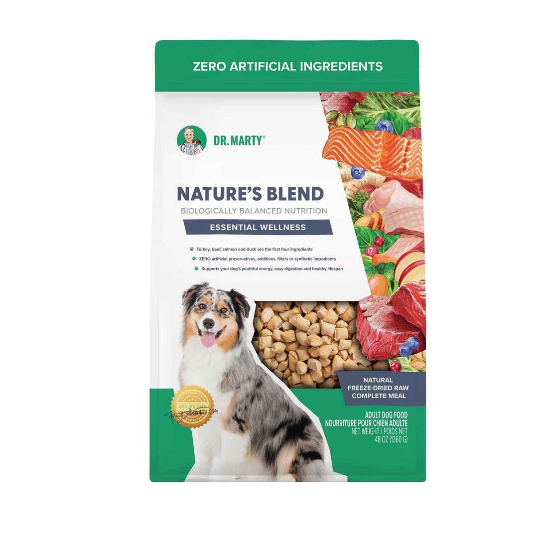 Dr. Marty's Nature's Blend Essential Wellness Freeze Dried Raw Dog 48 oz