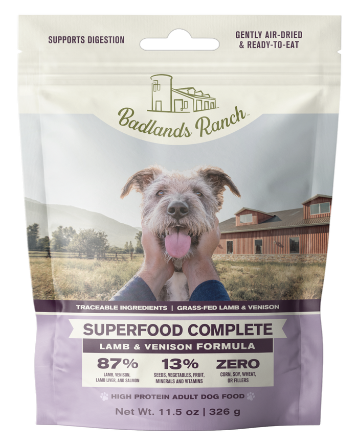 Badlands Ranch Superfood Complete Lamb &amp; Venison Dog Food, 11.5oz