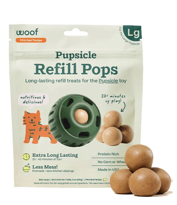 Refill Peanut Butter&amp; Beef Pops for Pupsicle - Large 8oz.