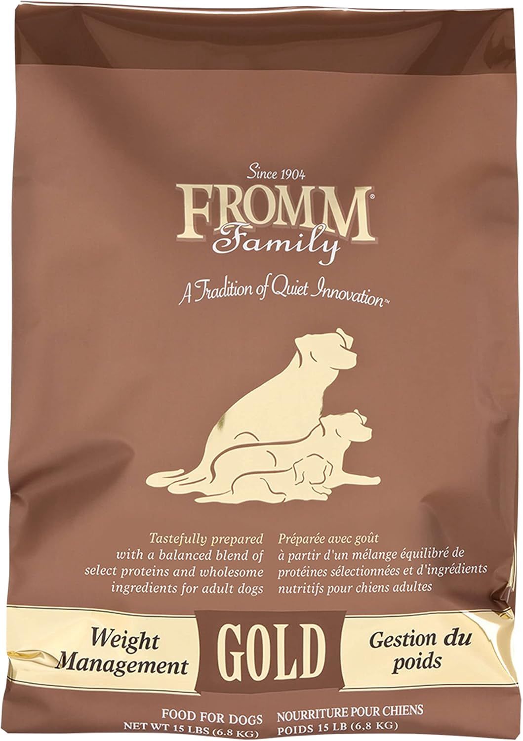 Fromm Weight Management Gold Premium Dry Dog Food - Weight Management Dog Food for Medium &amp; Small Breeds - Turkey Recipe - 15 lb