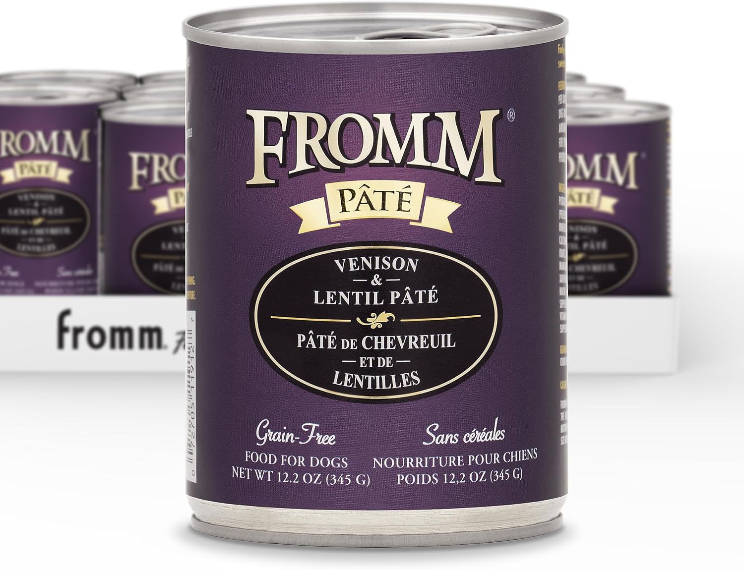 Fromm Venison &amp; Lentil Pate Dog Food - Premium Wet Dog Food - Venison Recipe - Cans