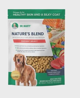 Dr. Marty Nature's Blend Radiant Select Freeze Dried Dog Food, 16 Oz