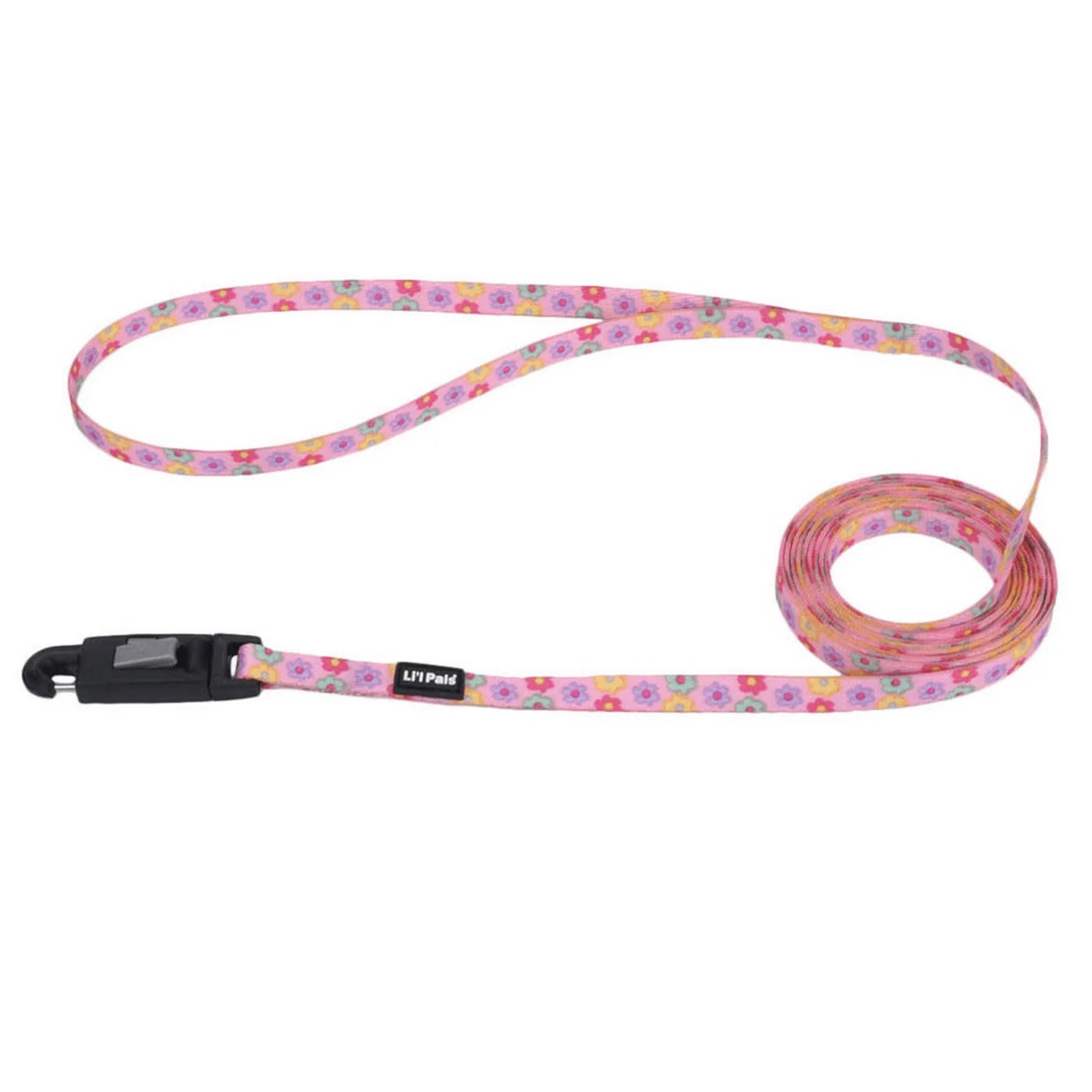 Li'l Pals Patterned Dog Leash with E-Z Snap Daisy XS